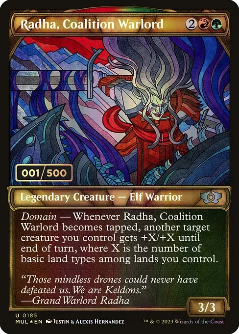 Radha, Coalition Warlord · Multiverse Legends 185z/261