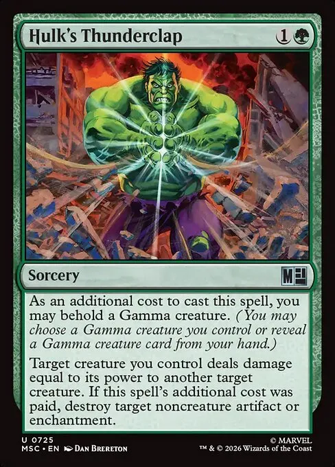 Hulk's Thunderclap · Marvel Super Heroes Commander 725/9