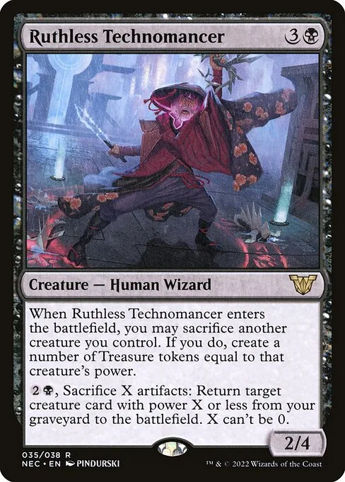 Ruthless Technomancer · Neon Dynasty Commander 35/179