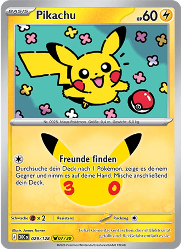Pikachu · 30 Jahre 029/128