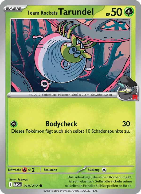 Team Rockets Tarundel · Erhabene Helden 018/217