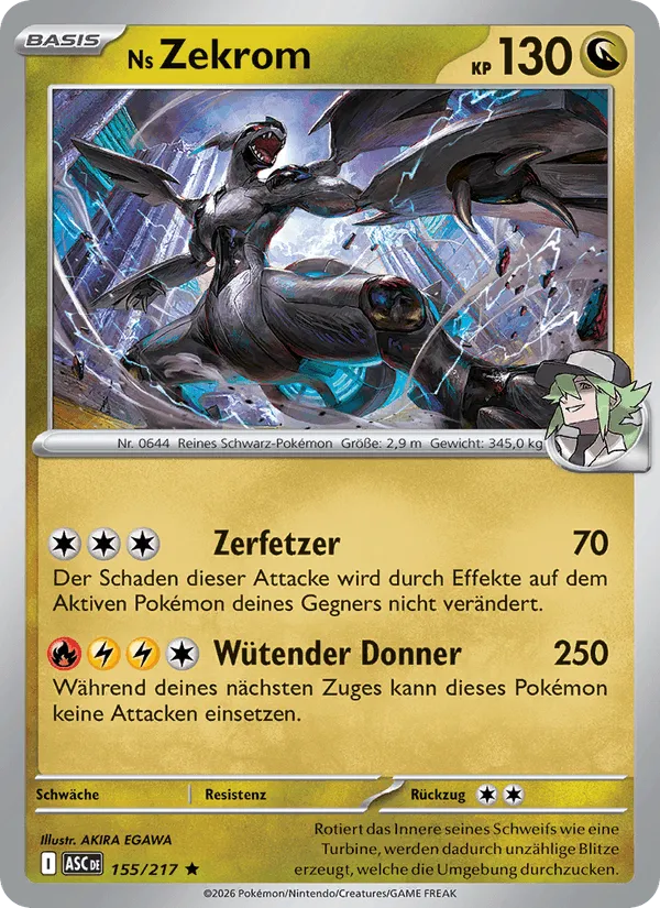 Ns Zekrom · Erhabene Helden 155/217