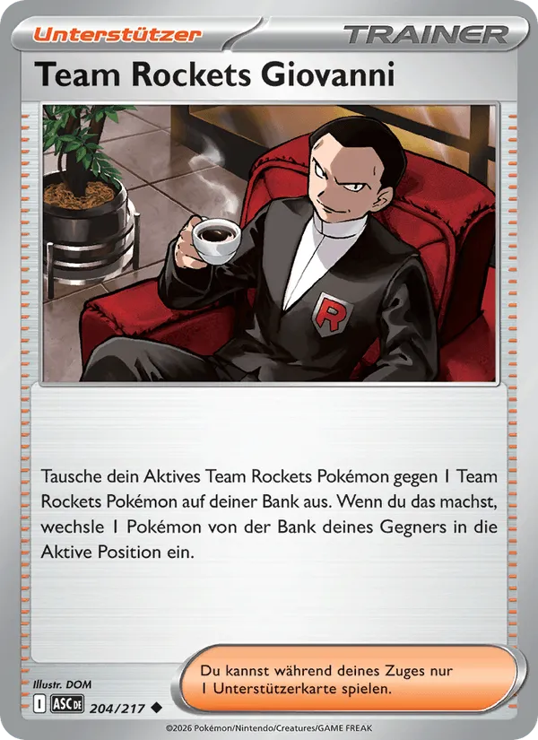 Team Rockets Giovanni · Erhabene Helden 204/217