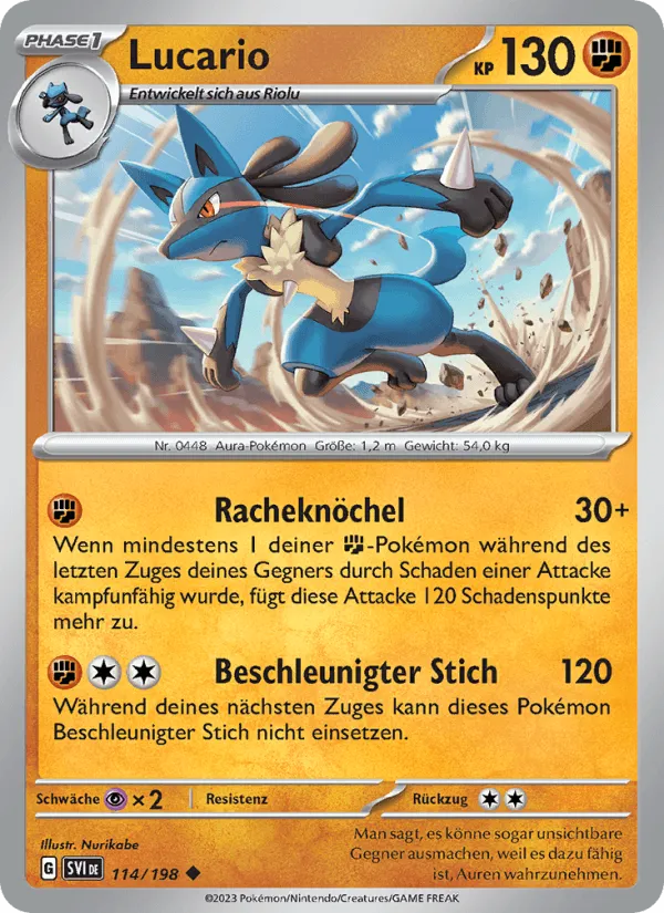 Lucario · Karmesin & Purpur 114/198