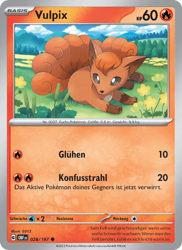 Vulpix · Obsidian Flammen 028/197