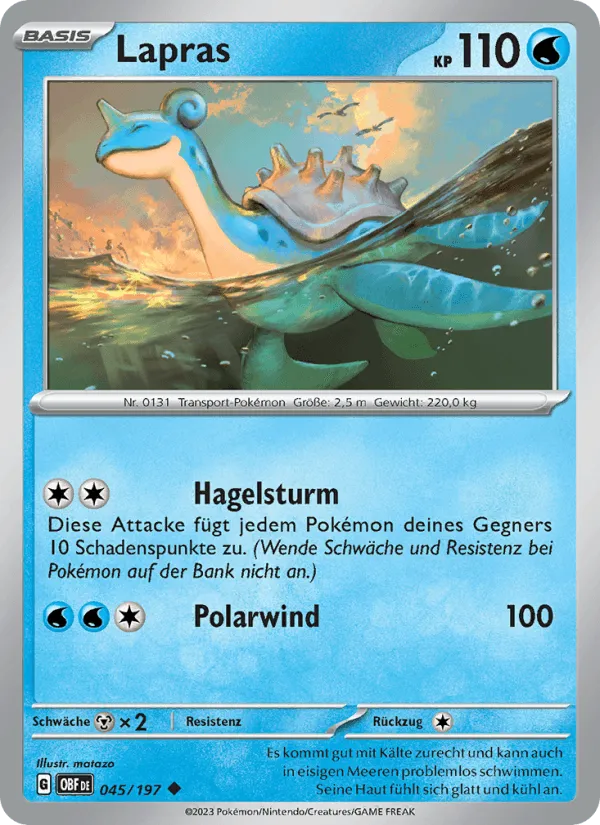 Lapras · Obsidian Flammen 045/197