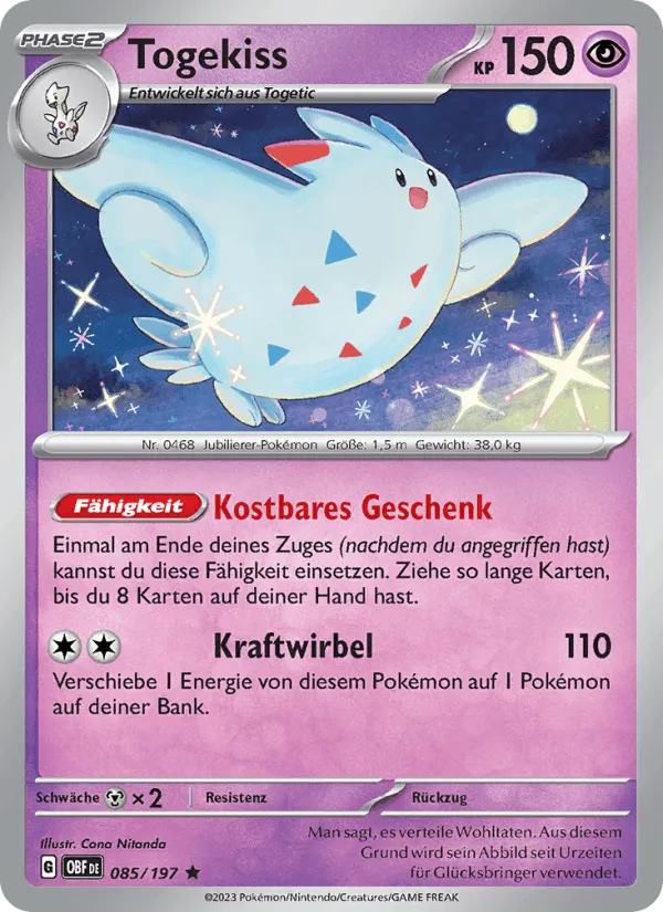 Togekiss · Obsidian Flammen 085/197