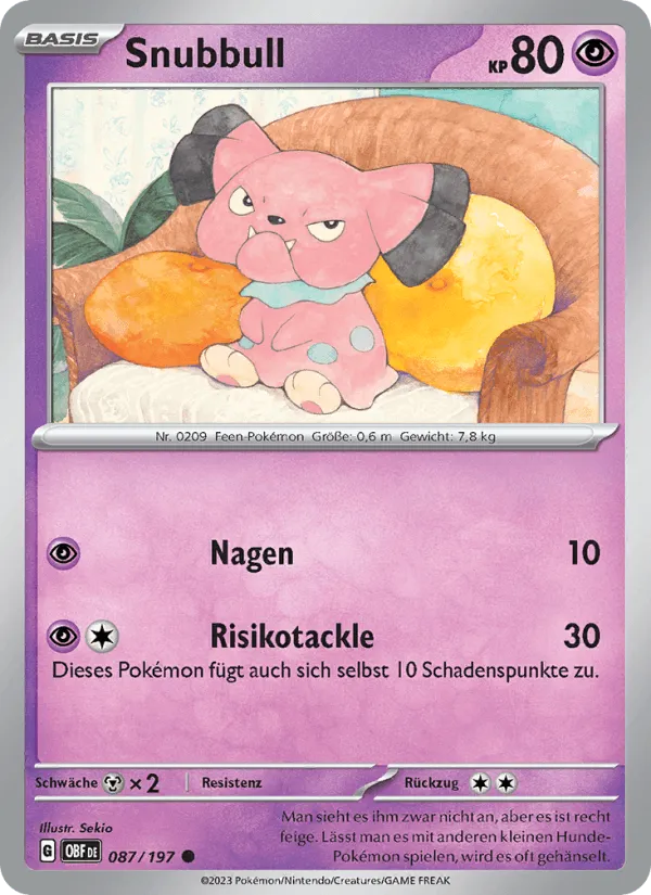 Snubbull · Obsidian Flammen 087/197