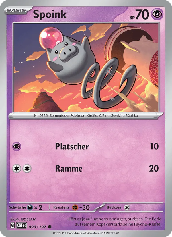 Spoink · Obsidian Flammen 090/197