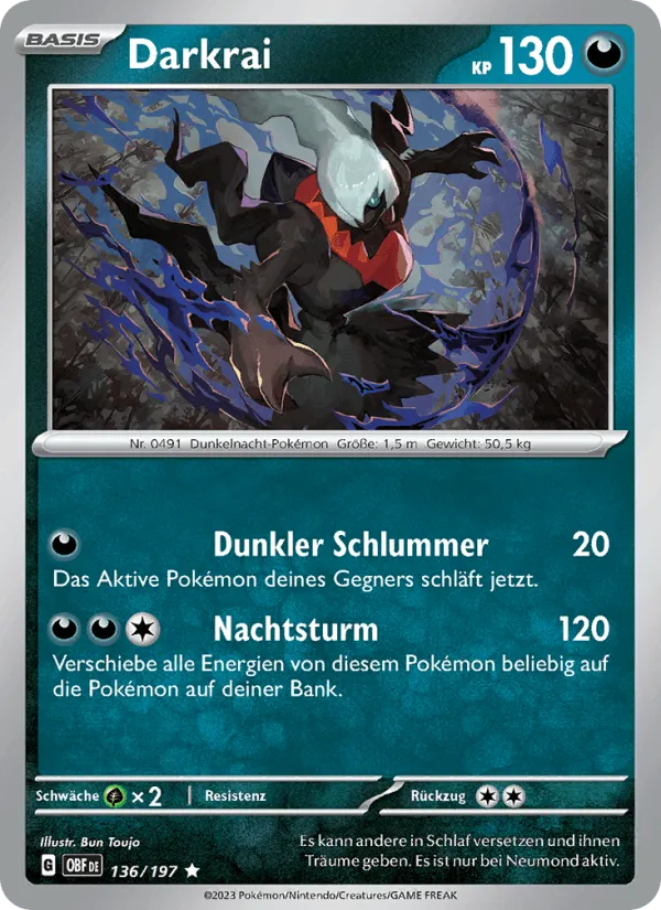 Darkrai · Obsidian Flammen 136/197