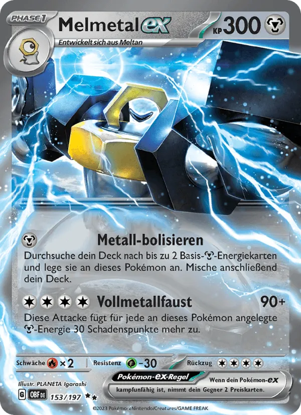 Melmetal-ex · Obsidian Flammen 153/197