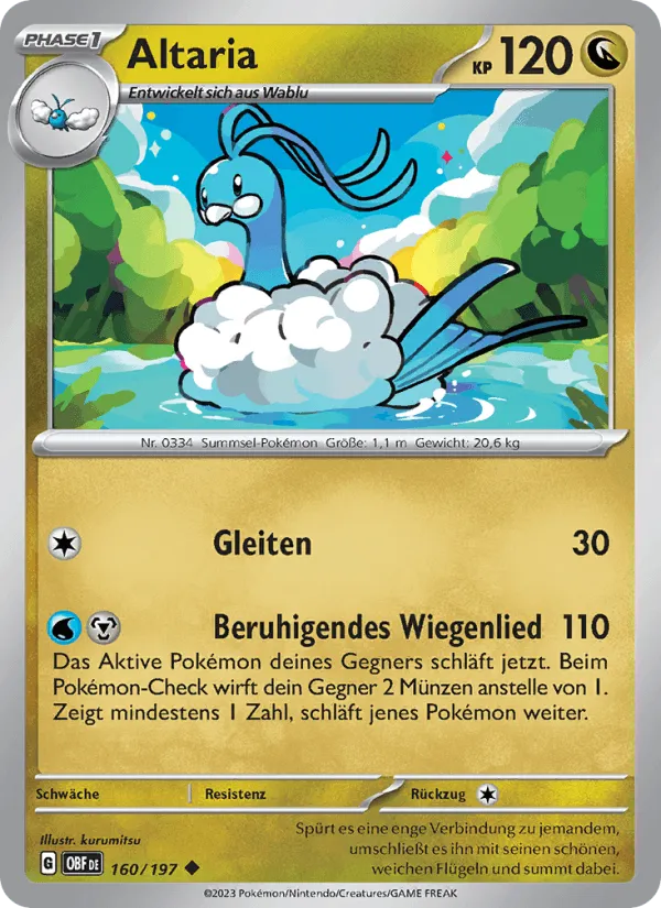 Altaria · Obsidian Flammen 160/197