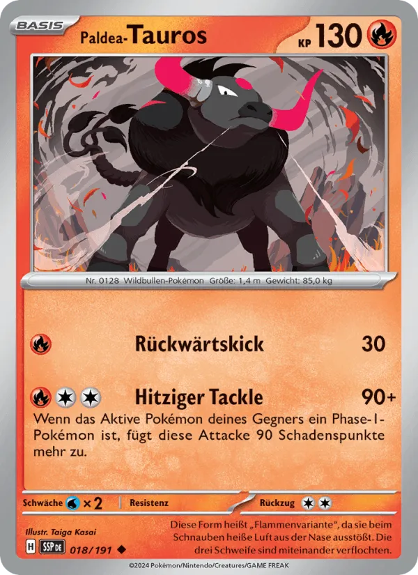 Paldea-Tauros · Stürmische Funken 018/191