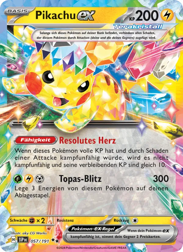 Pikachu-ex · Stürmische Funken 057/191