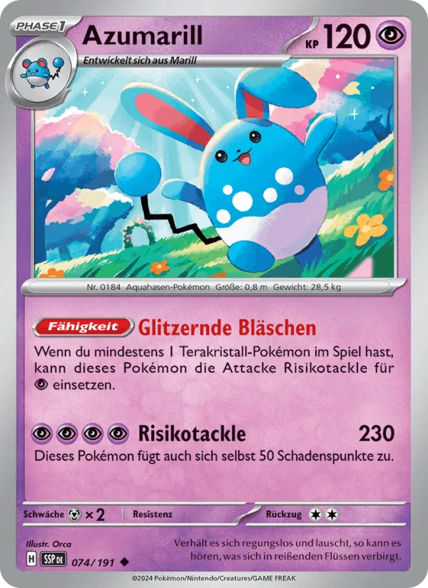 Azumarill · Stürmische Funken 074/191