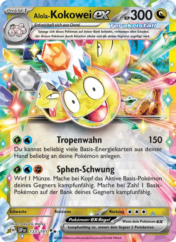 Alola-Kokowei-ex · Stürmische Funken 133/191