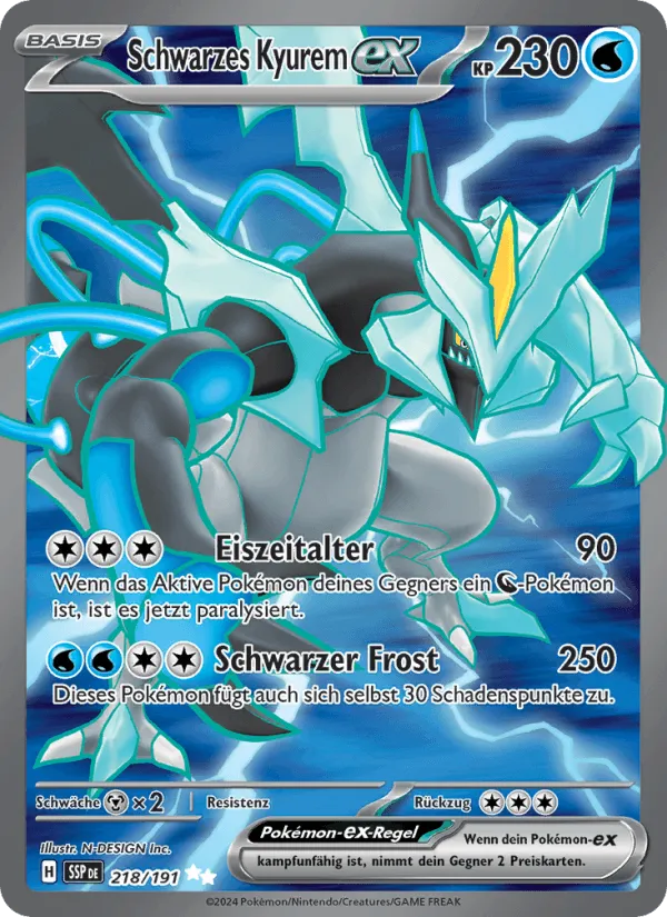 Schwarzes Kyurem-ex · Stürmische Funken 218/191
