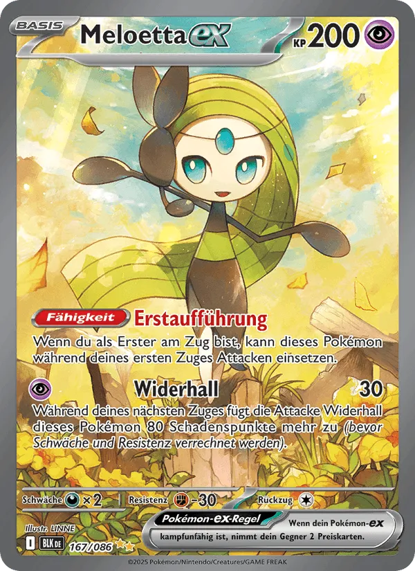 Meloetta-ex · Schwarze Blitze 167/86