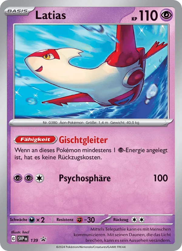 Latias · SVP Black Star Promos 139/225
