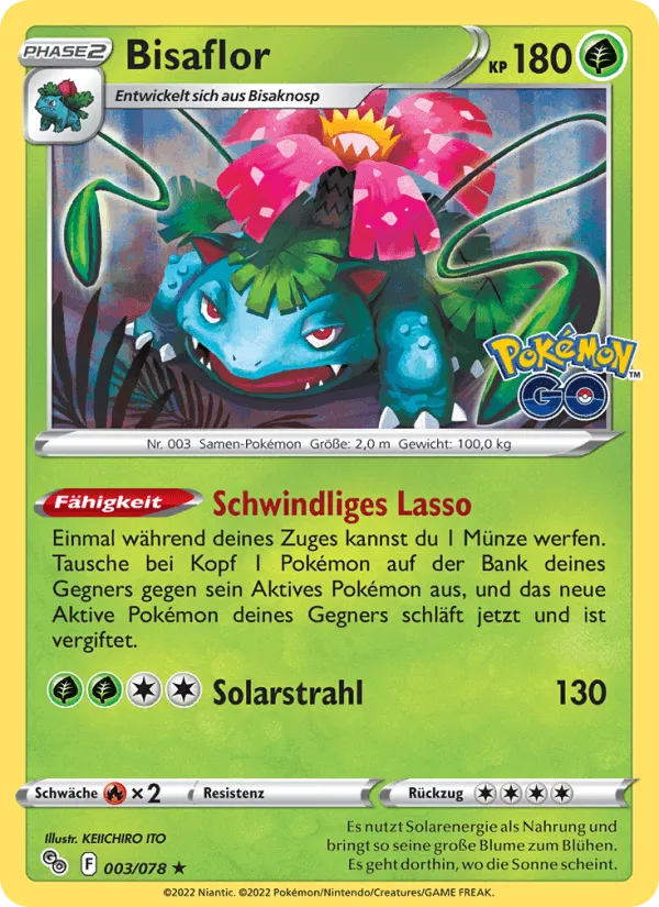 Bisaflor · Pokémon GO 003/78