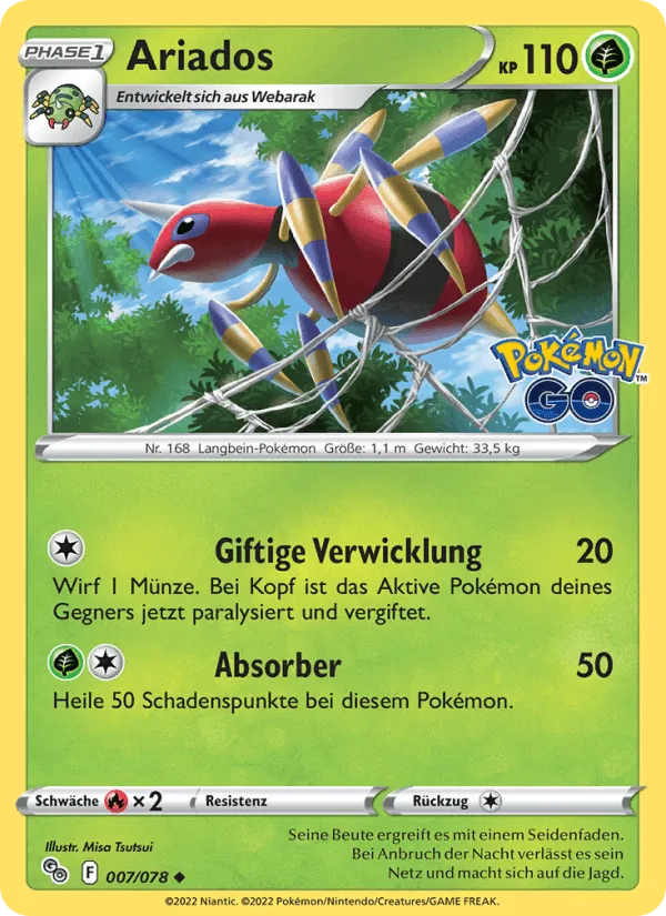 Ariados · Pokémon GO 007/78