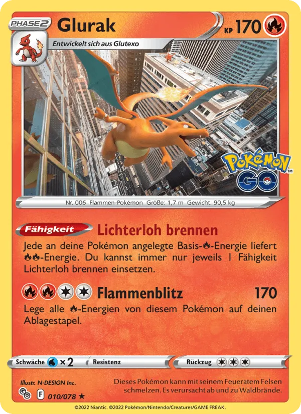 Glurak · Pokémon GO 010/78