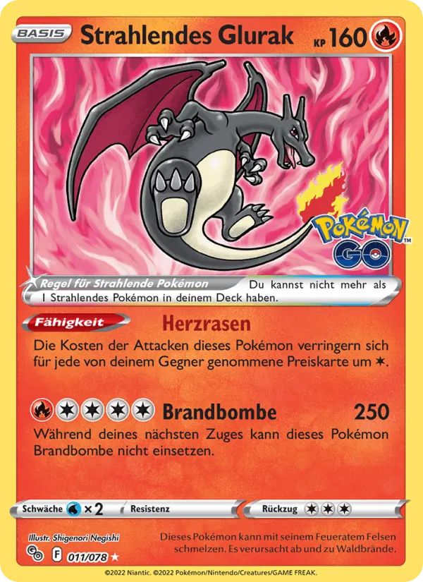 Strahlendes Glurak · Pokémon GO 011/78