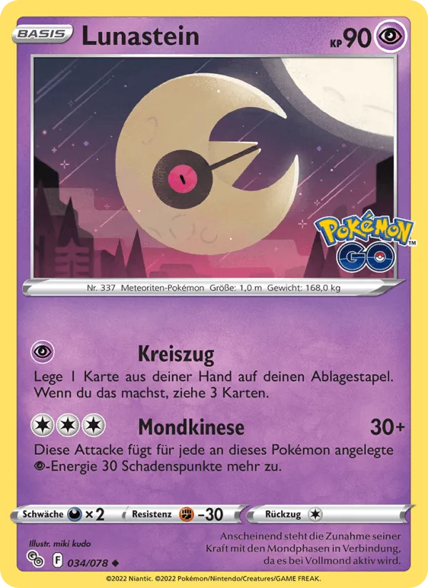 Lunastein · Pokémon GO 034/78