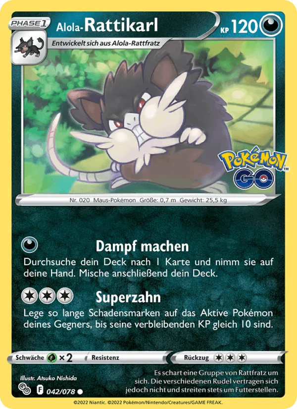 Alola-Rattikarl · Pokémon GO 042/78