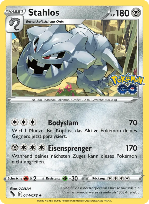 Stahlos · Pokémon GO 044/78