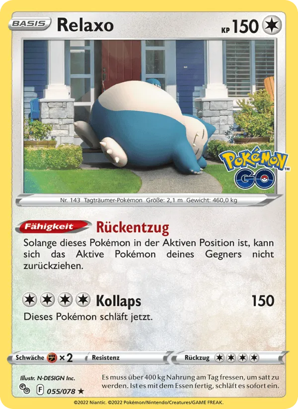 Relaxo · Pokémon GO 055/78