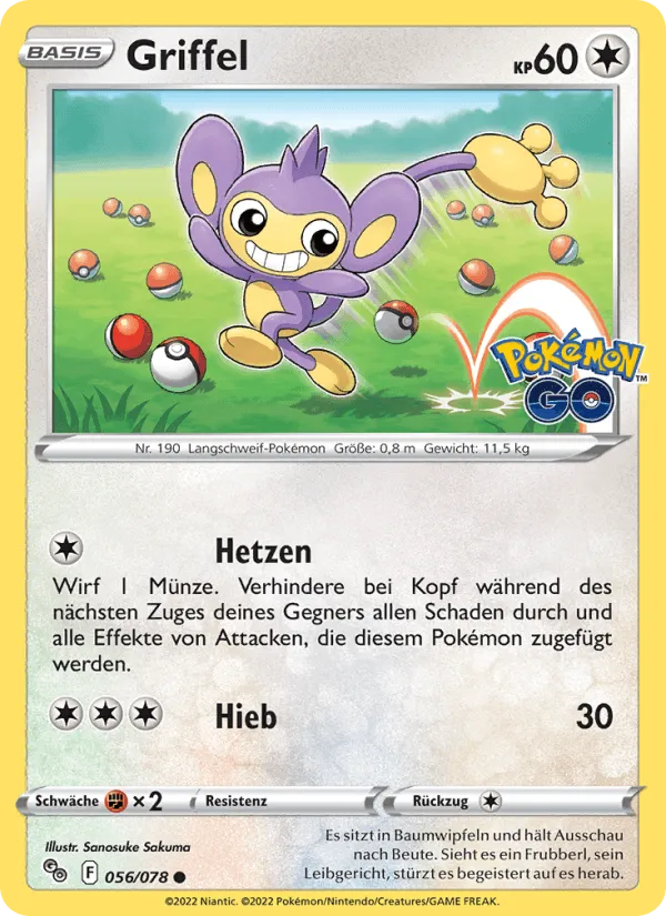 Griffel · Pokémon GO 056/78