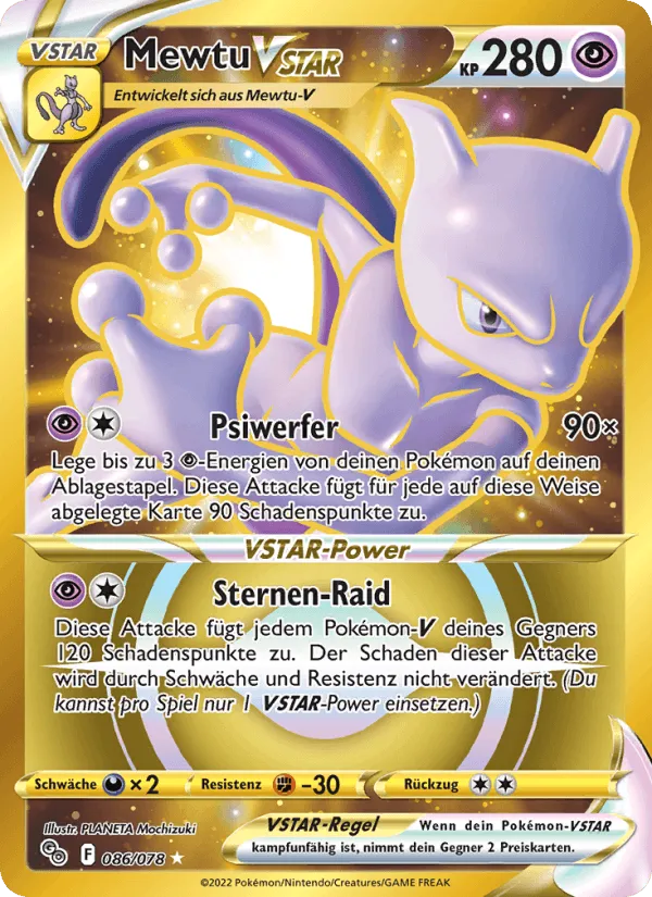 Mewtu VSTAR · Pokémon GO 086/78