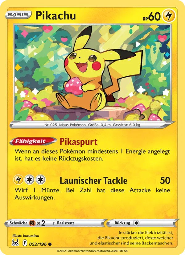 Pikachu · Verlorener Ursprung 052/196