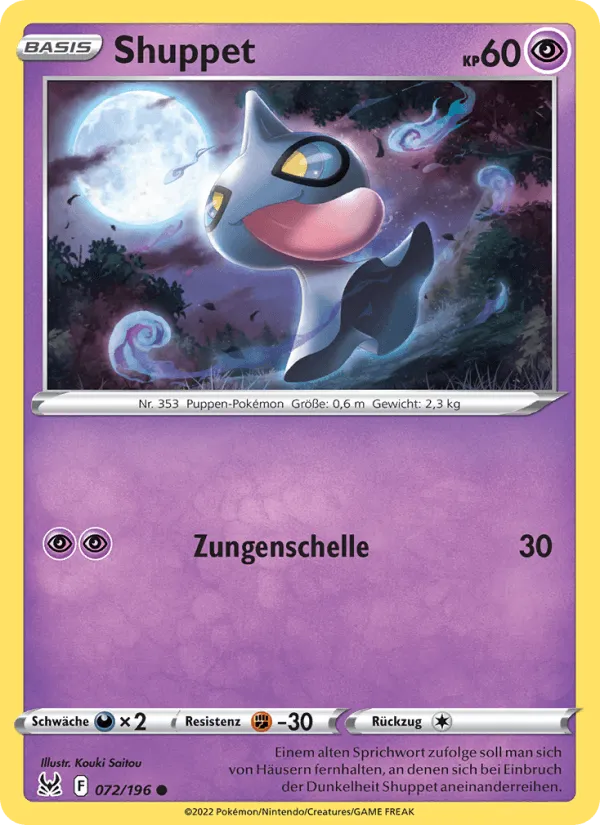 Shuppet · Verlorener Ursprung 072/196