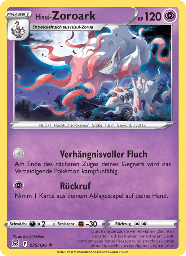 Hisui-Zoroark · Verlorener Ursprung 076/196