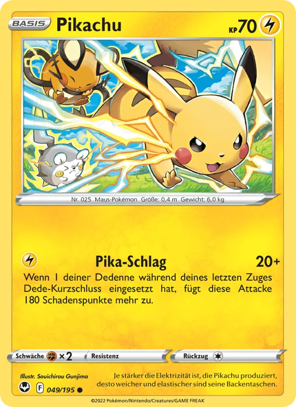 Pikachu · Silberne Sturmwinde 049/195