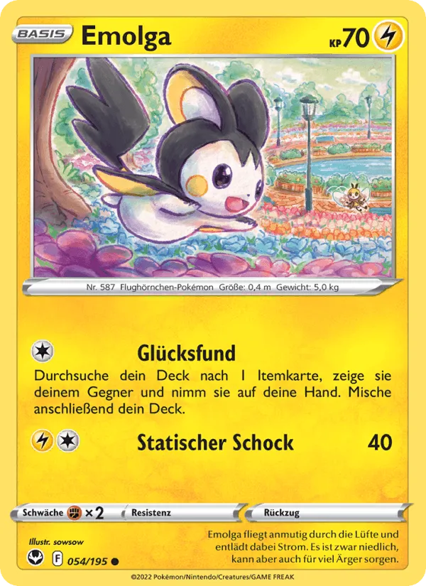 Emolga · Silberne Sturmwinde 054/195