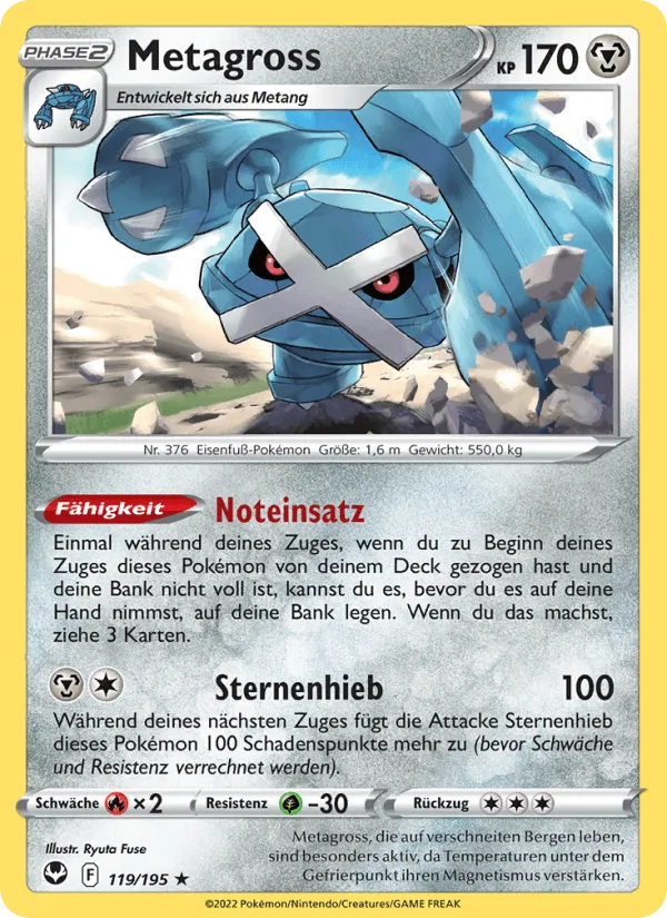 Metagross · Silberne Sturmwinde 119/195