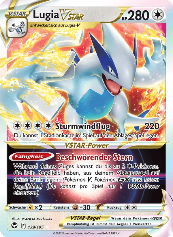 Lugia VSTAR · Silberne Sturmwinde 139/195