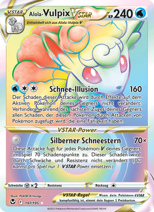 Alola Vulpix-VSTAR · Silberne Sturmwinde 197/195