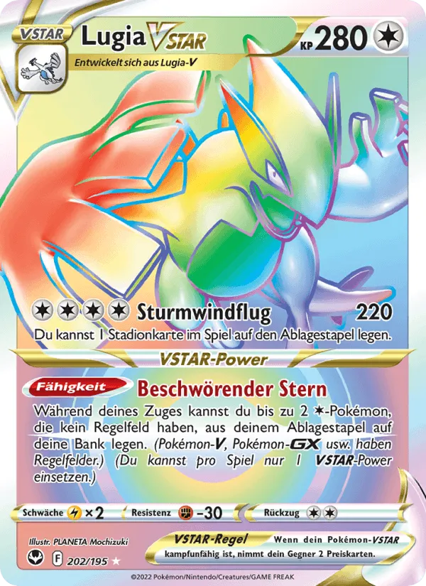 Lugia VSTAR · Silberne Sturmwinde 202/195