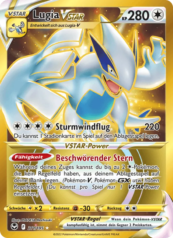 Lugia VSTAR · Silberne Sturmwinde 211/195