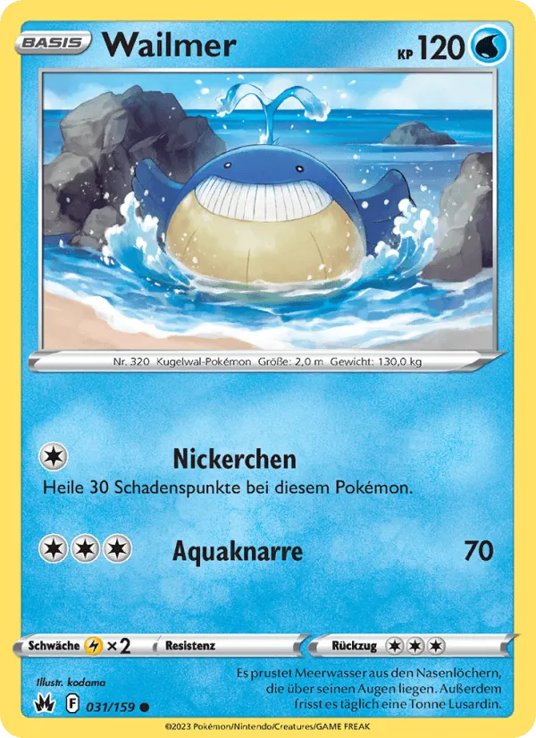 Wailmer · Zenit der Könige 031/159