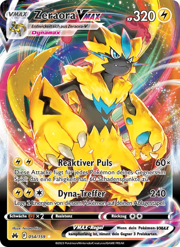 Zeraora VMAX · Zenit der Könige 054/159