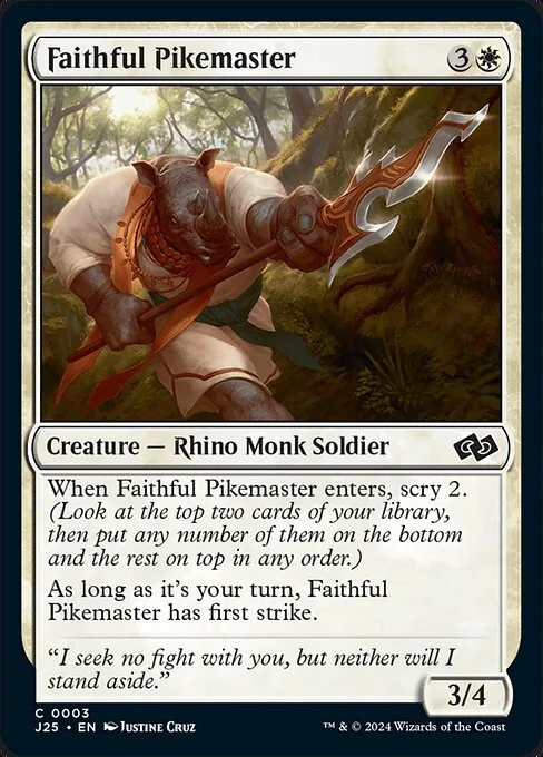 Faithful Pikemaster · Foundations Jumpstart 3/779