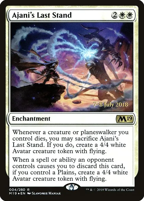 Ajani's Last Stand · Core Set 2019 Promos 4s/95