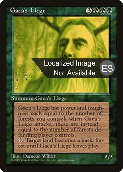 Gaea's Liege · Fourth Edition Foreign Black Border 247/378