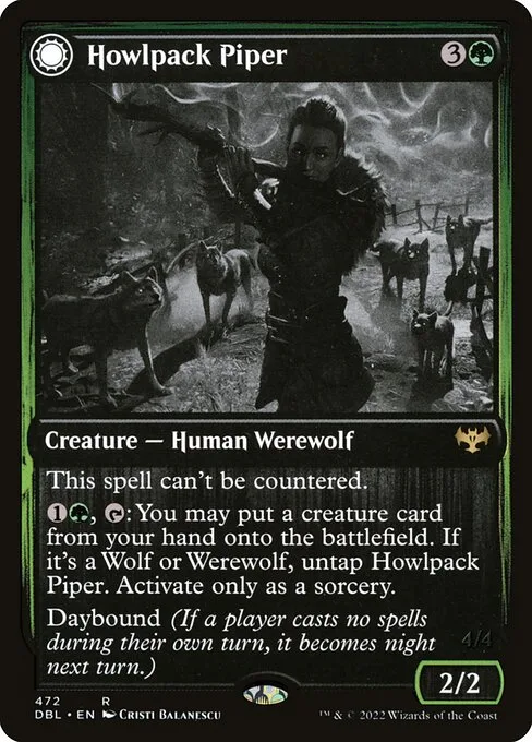 Howlpack Piper // Wildsong Howler · Innistrad: Double Feature 472/535