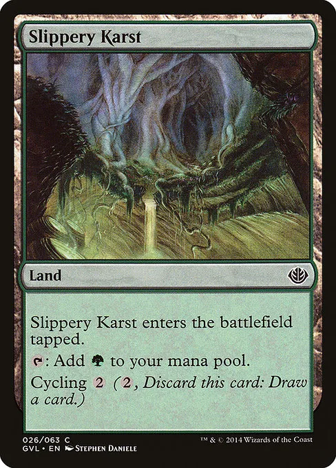 Slippery Karst · Duel Decks Anthology: Garruk vs. Liliana 26/63